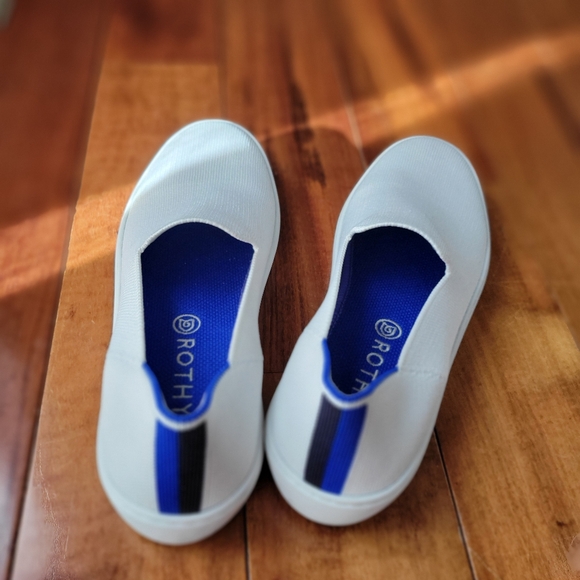 ROTHYS Bright White Slip-On Sneakers sz 8 - Picture 4 of 5